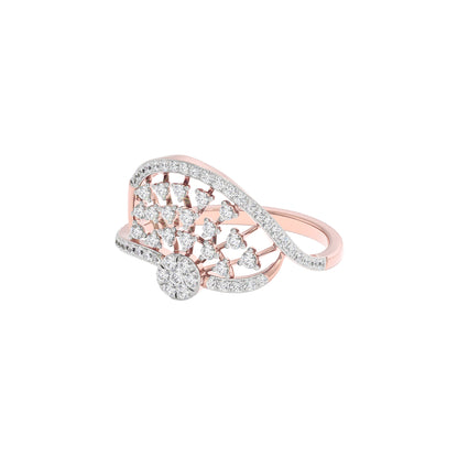 Subtle Twist Diamond Ring 18 KT / Rose Gold / 22