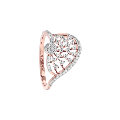 Subtle Twist Diamond Ring 18 KT / Rose Gold / 22