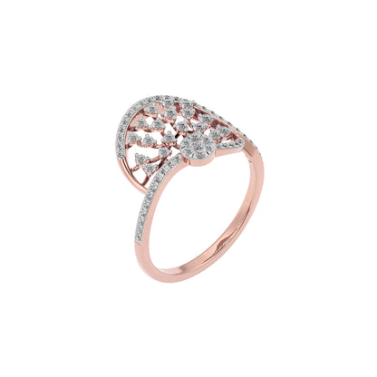 Subtle Twist Diamond Ring 18 KT / Rose Gold / 22