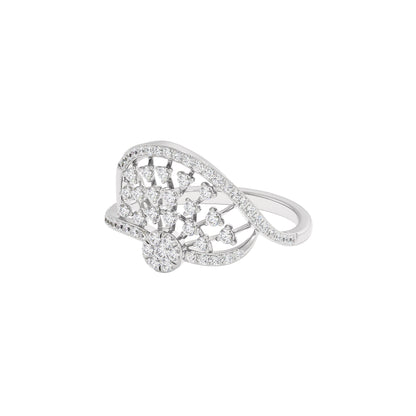 Subtle Twist Diamond Ring 18 KT / White Gold / 22