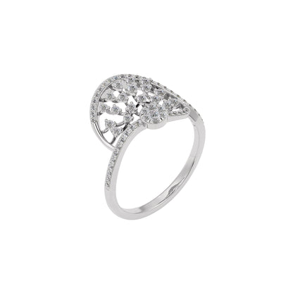 Subtle Twist Diamond Ring 18 KT / White Gold / 22
