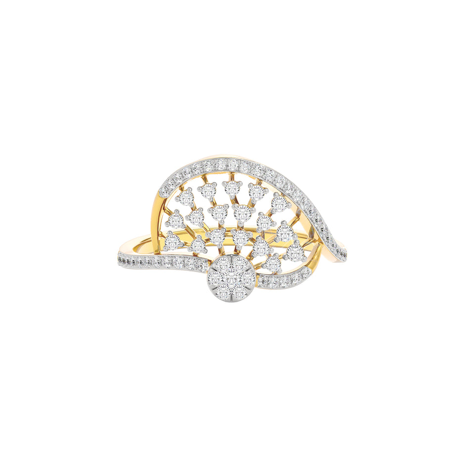 Subtle Twist Diamond Ring 18 KT / Yellow Gold / 22