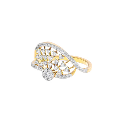 Subtle Twist Diamond Ring 18 KT / Yellow Gold / 22