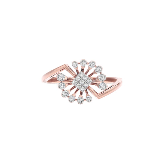 Brilliant Petal Diamond Ring 18 KT / Rose Gold / 22