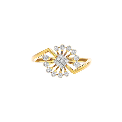 Brilliant Petal Diamond Ring 18 KT / Yellow Gold / 22