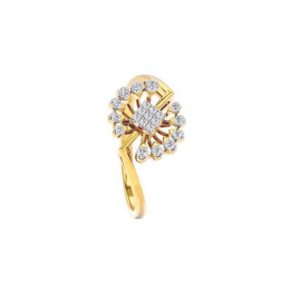 Brilliant Petal Diamond Ring 18 KT / Yellow Gold / 22