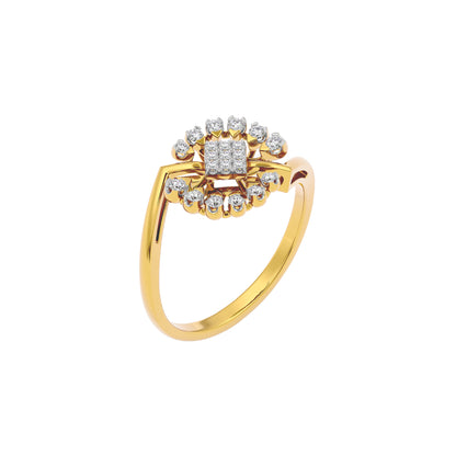 Brilliant Petal Diamond Ring 18 KT / Yellow Gold / 22