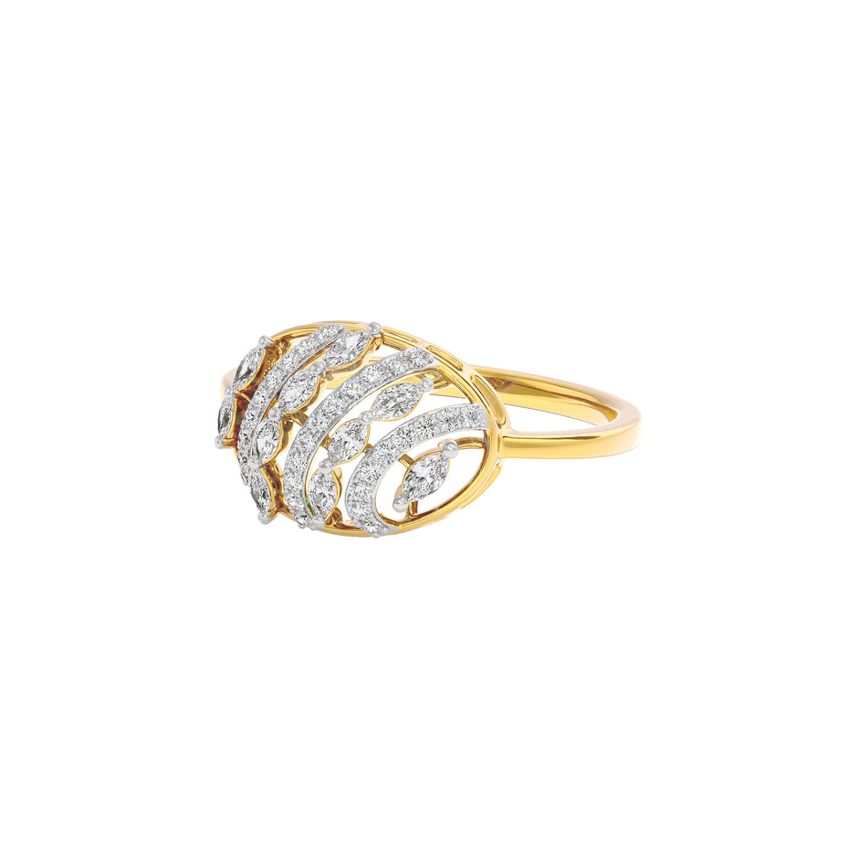 Alohi Diamond Ring 18 KT / Yellow Gold / 22