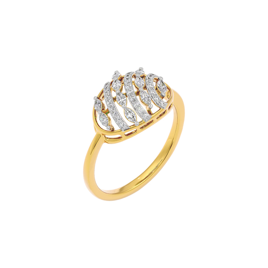 Alohi Diamond Ring 18 KT / Yellow Gold / 22