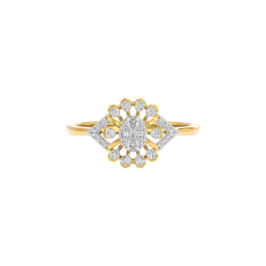 Azalea Diamond Ring 18 KT / Yellow Gold / 22