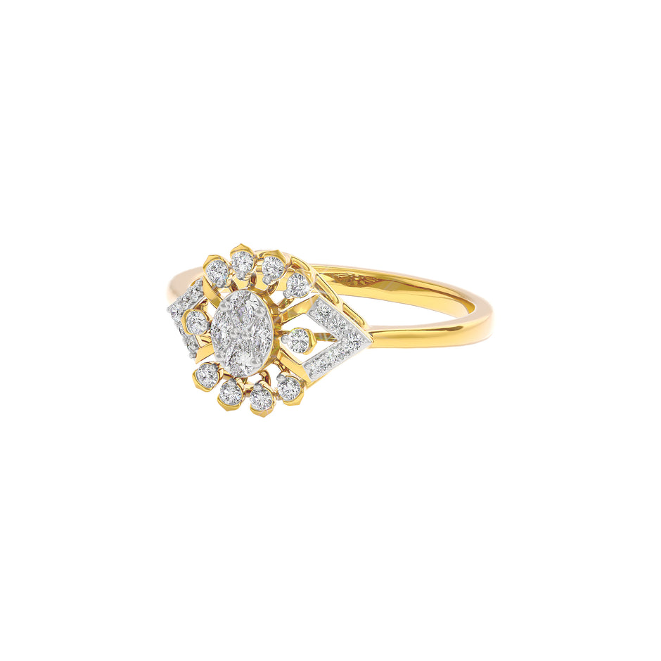 Azalea Diamond Ring 18 KT / Yellow Gold / 22