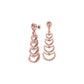 Glimmer Vibes Diamond Dangler Earrings 18 KT / Rose Gold