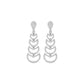 Glimmer Vibes Diamond Dangler Earrings 18 KT / White Gold