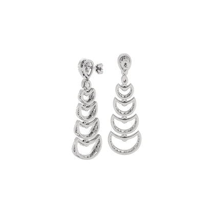 Glimmer Vibes Diamond Dangler Earrings 18 KT / White Gold