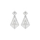 Luxe Angles Diamond Dangler Earrings 18 KT / White Gold