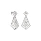 Luxe Angles Diamond Dangler Earrings 18 KT / White Gold