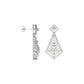 Luxe Angles Diamond Dangler Earrings 18 KT / White Gold