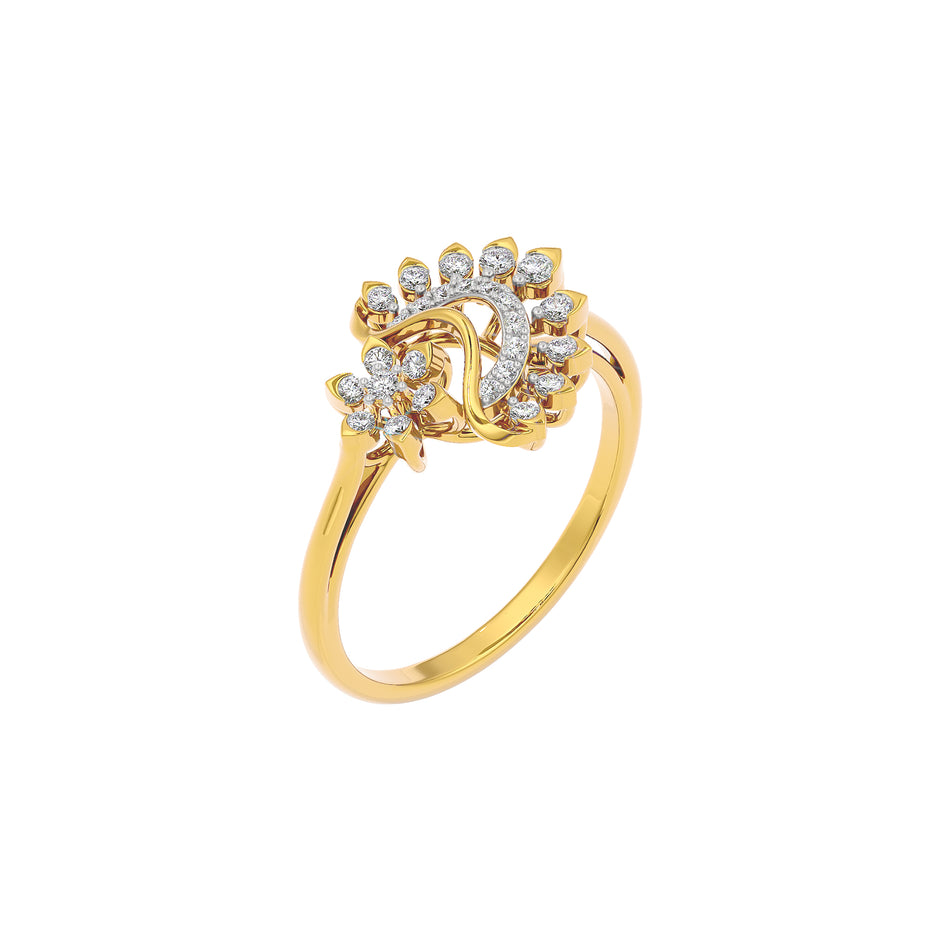 Sirius Diamond Ring 18 KT / Yellow Gold / 22