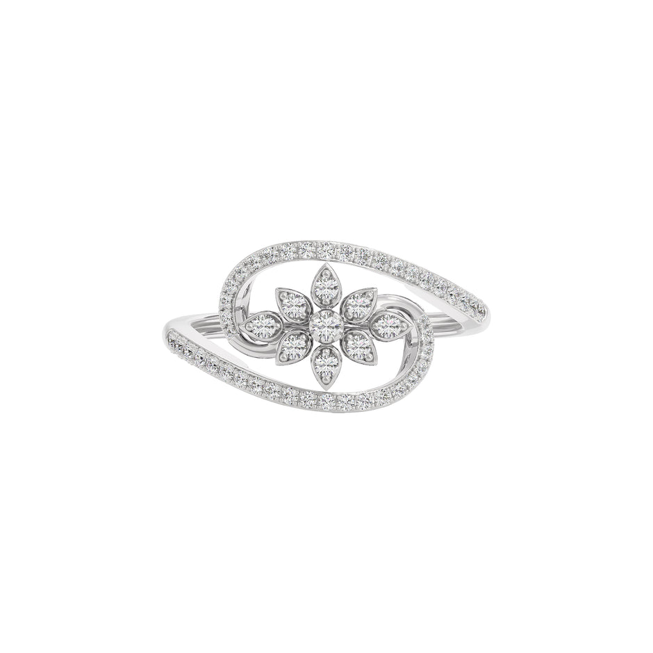 June Diamond Ring 18 KT / White Gold / 22