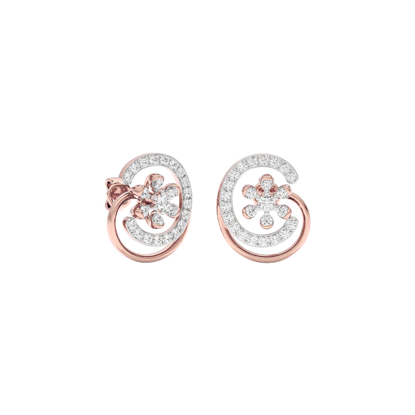 Eloise Diamond Earrings 18 KT / Rose Gold
