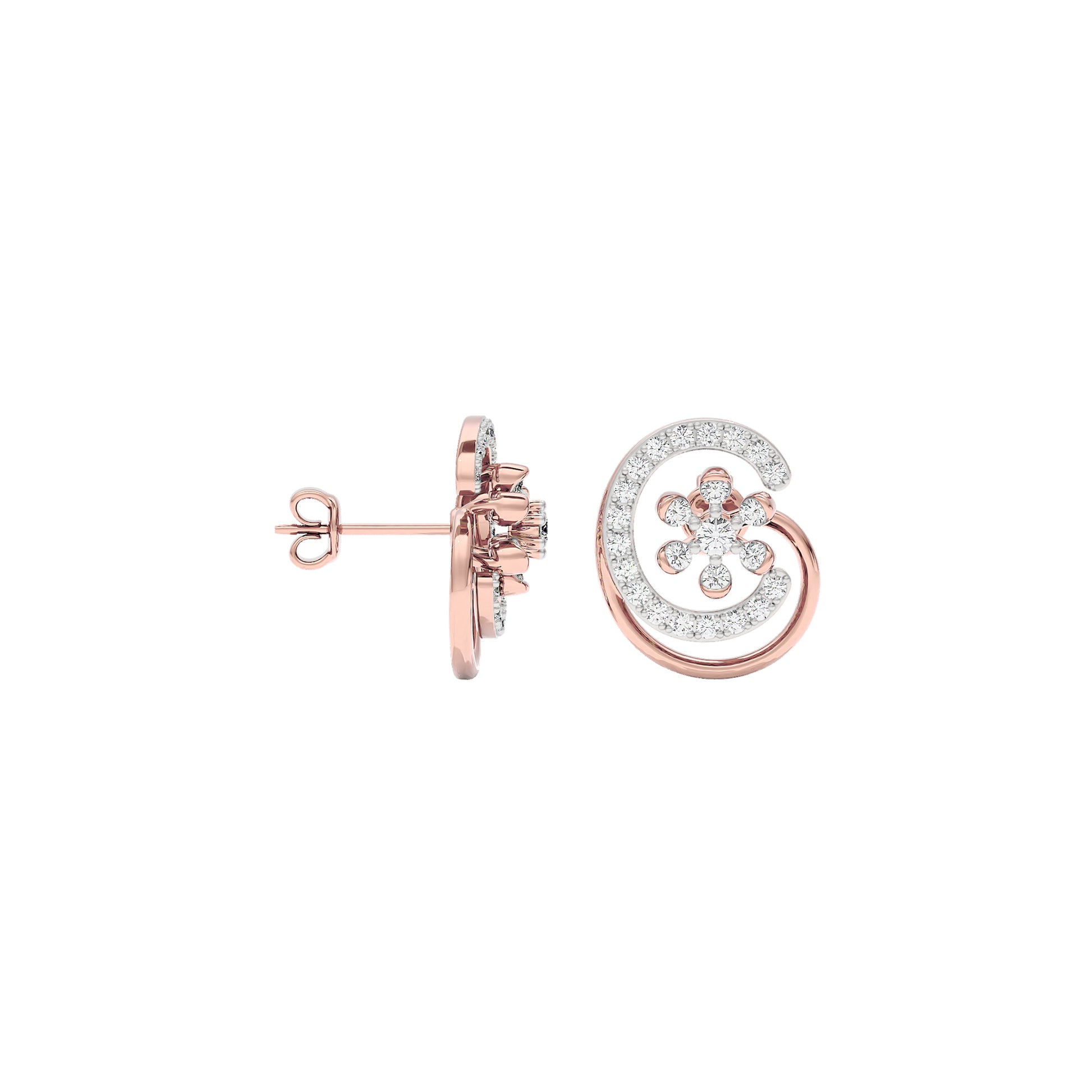 Eloise Diamond Earrings 18 KT / Rose Gold