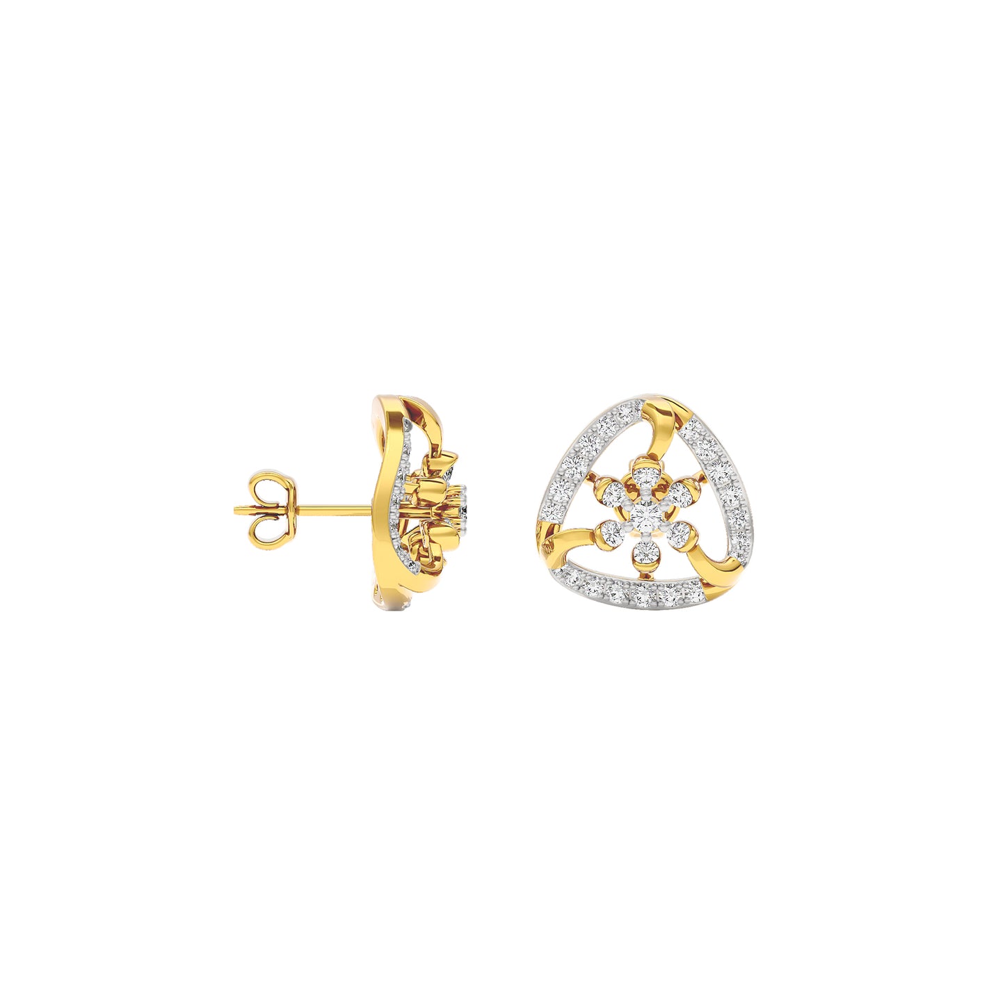 Isla Diamond Earrings 18 KT / Yellow Gold