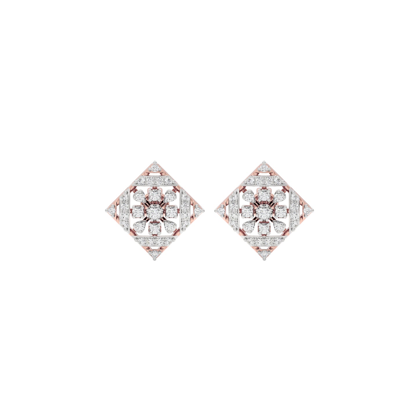Zena Diamond Earrings 18 KT / Rose Gold