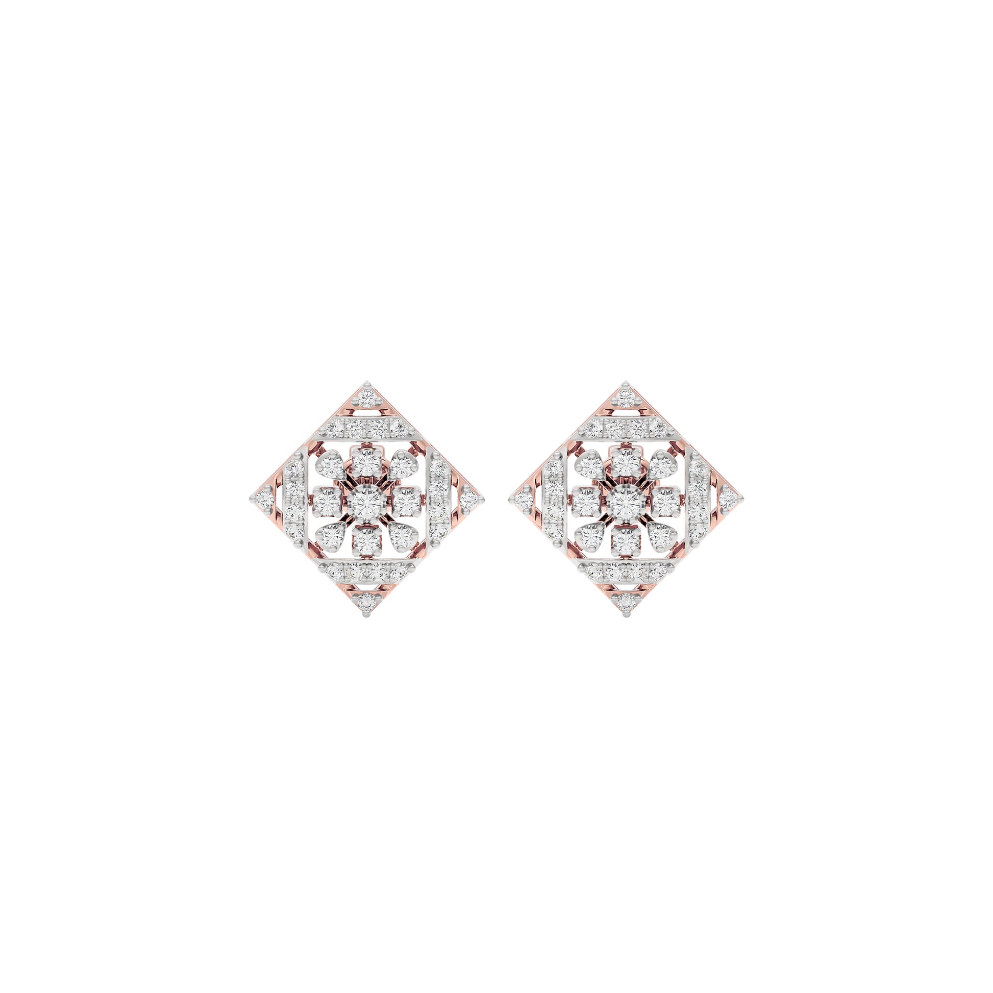 Zena Diamond Earrings 18 KT / Rose Gold