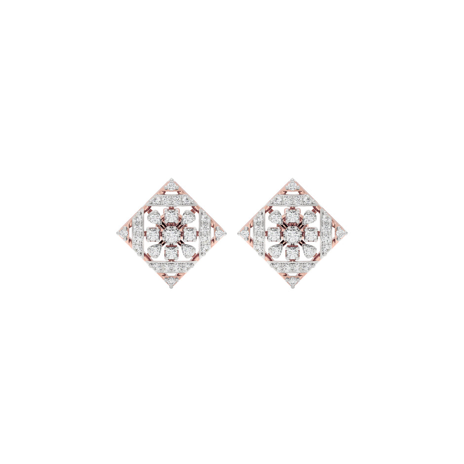 Zena Diamond Earrings 18 KT / Rose Gold