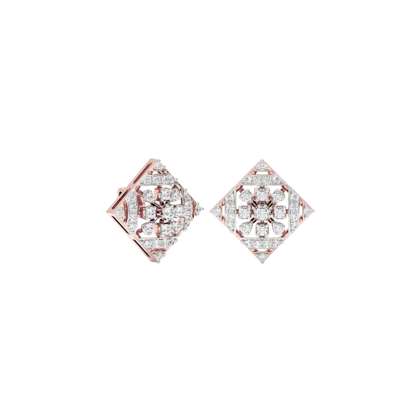 Zena Diamond Earrings 18 KT / Rose Gold