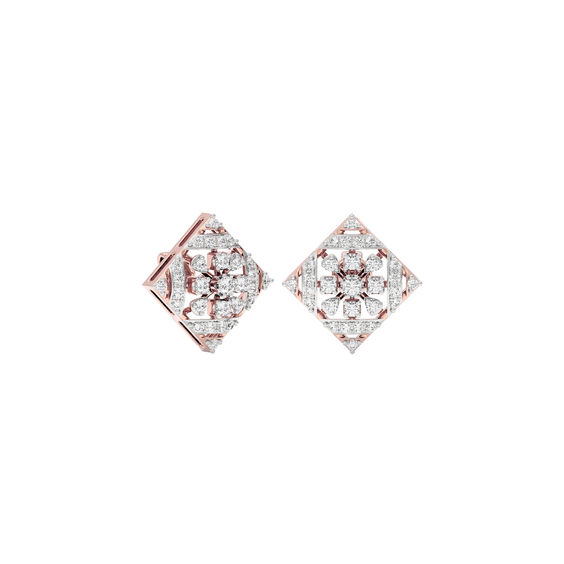 Zena Diamond Earrings 18 KT / Rose Gold
