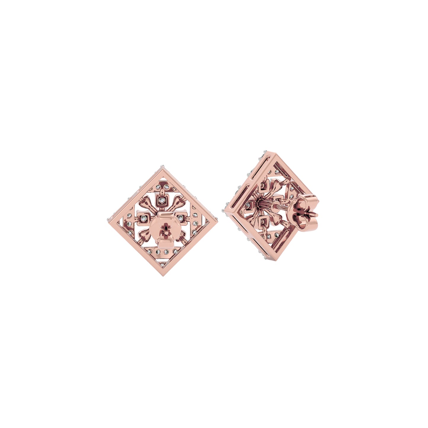 Zena Diamond Earrings 18 KT / Rose Gold