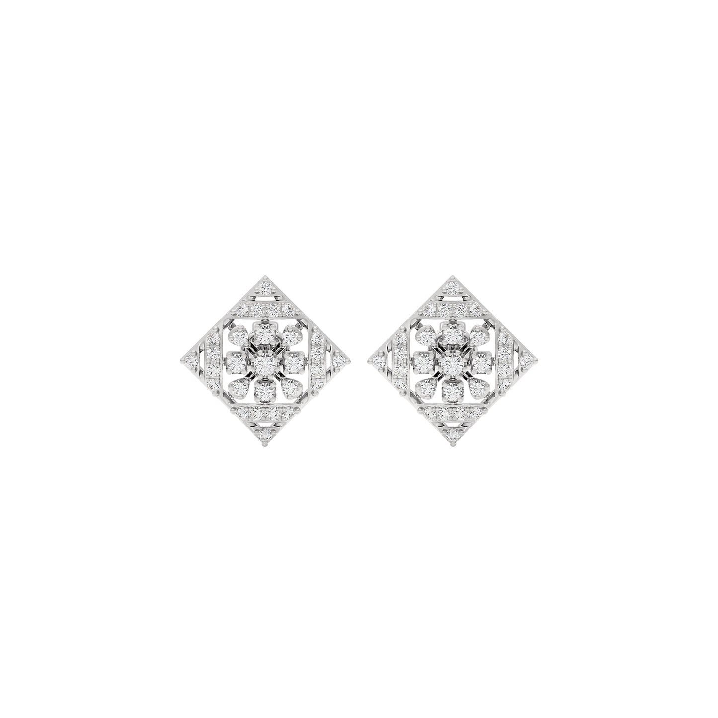Zena Diamond Earrings 18 KT / White Gold