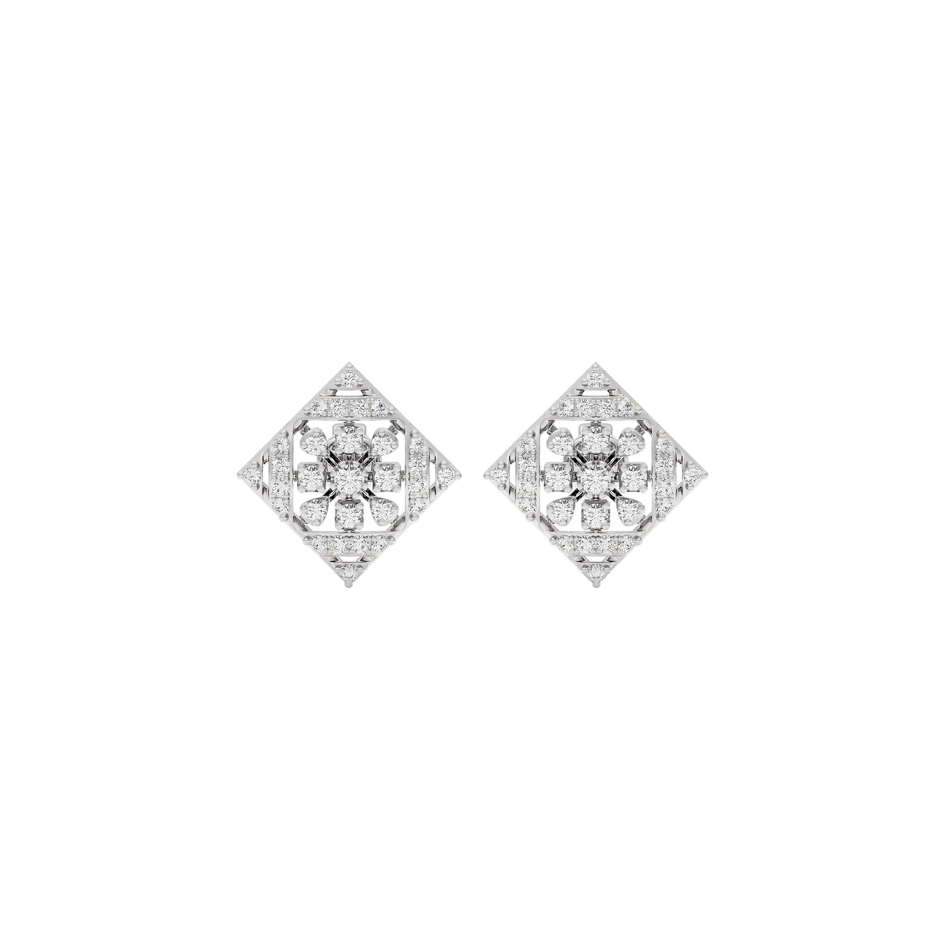 Zena Diamond Earrings 18 KT / White Gold