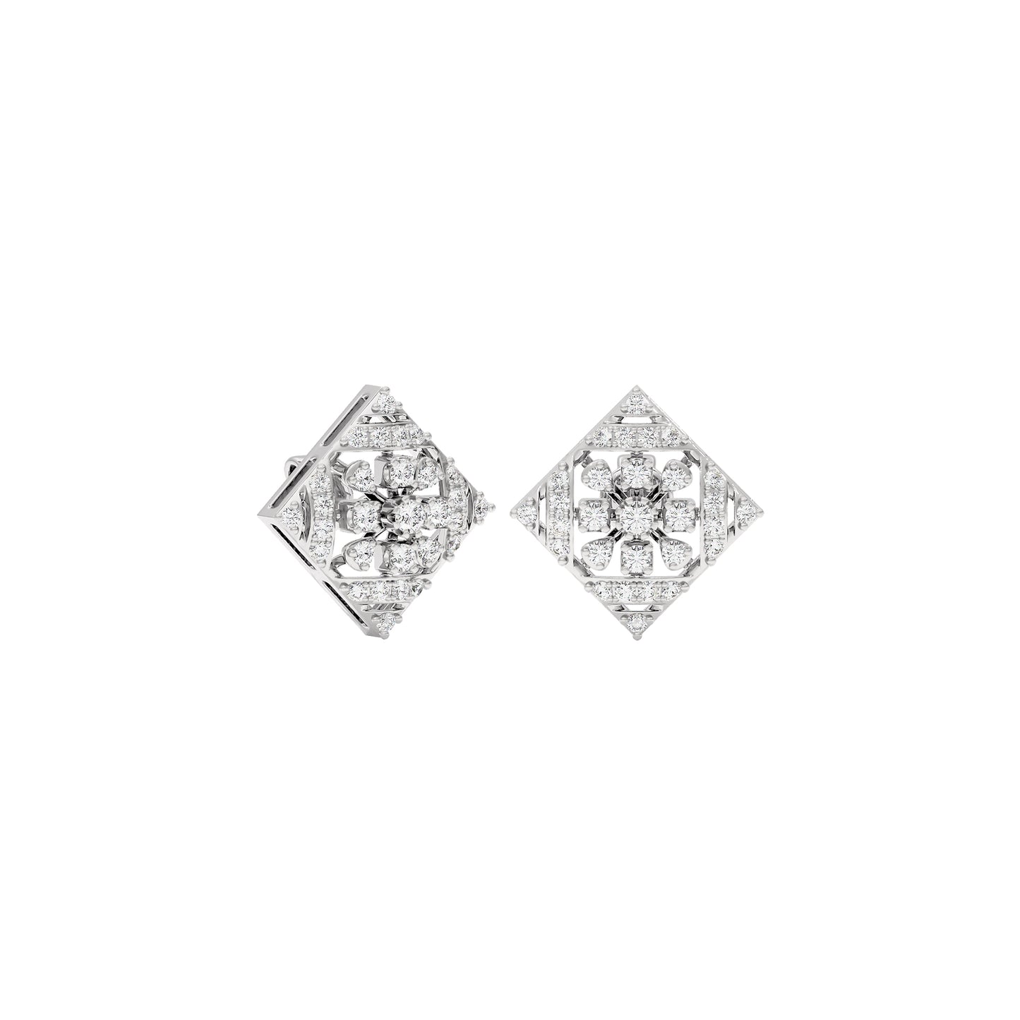Zena Diamond Earrings 18 KT / White Gold