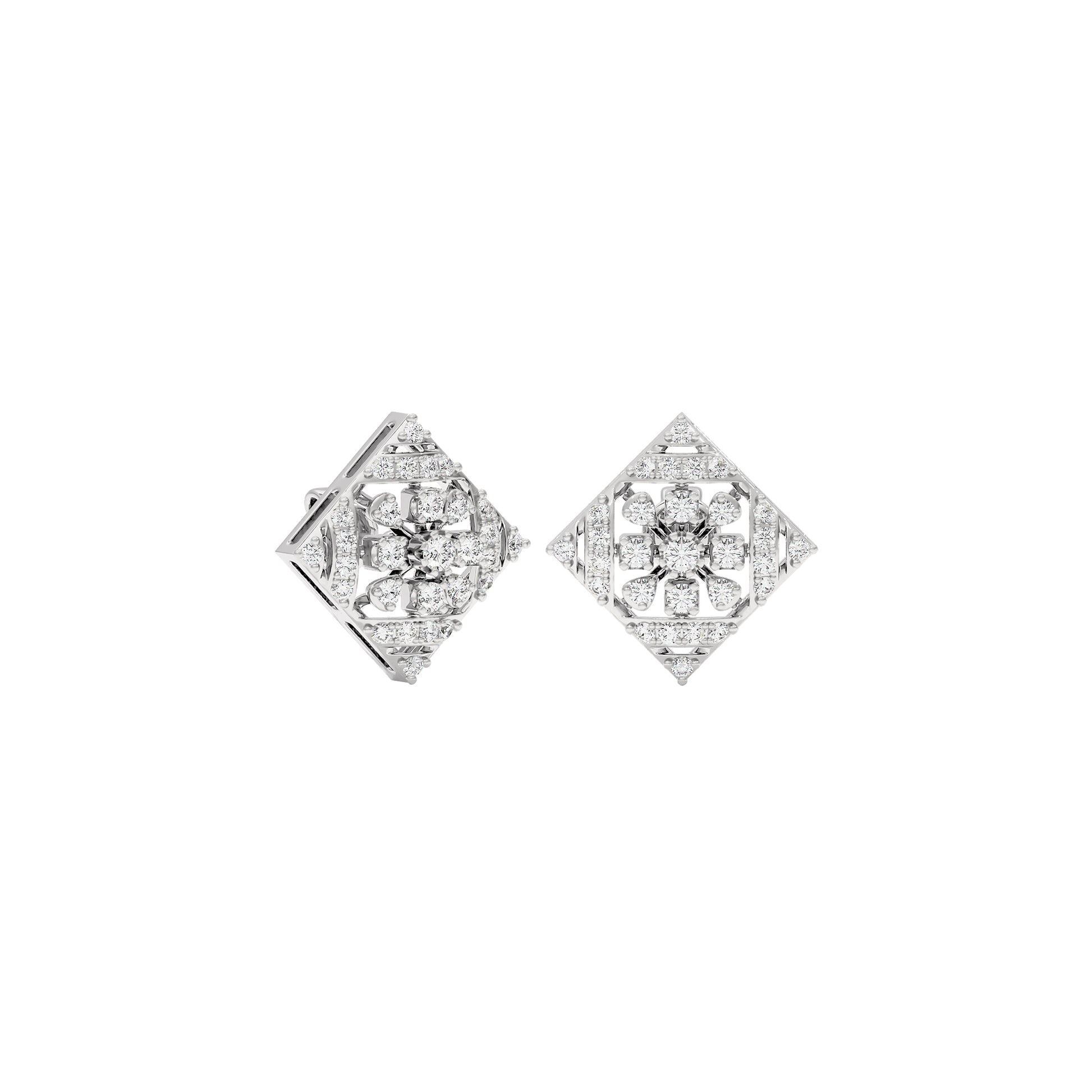 Zena Diamond Earrings 18 KT / White Gold