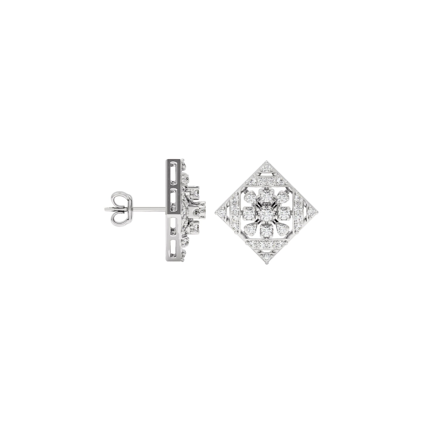 Zena Diamond Earrings 18 KT / White Gold