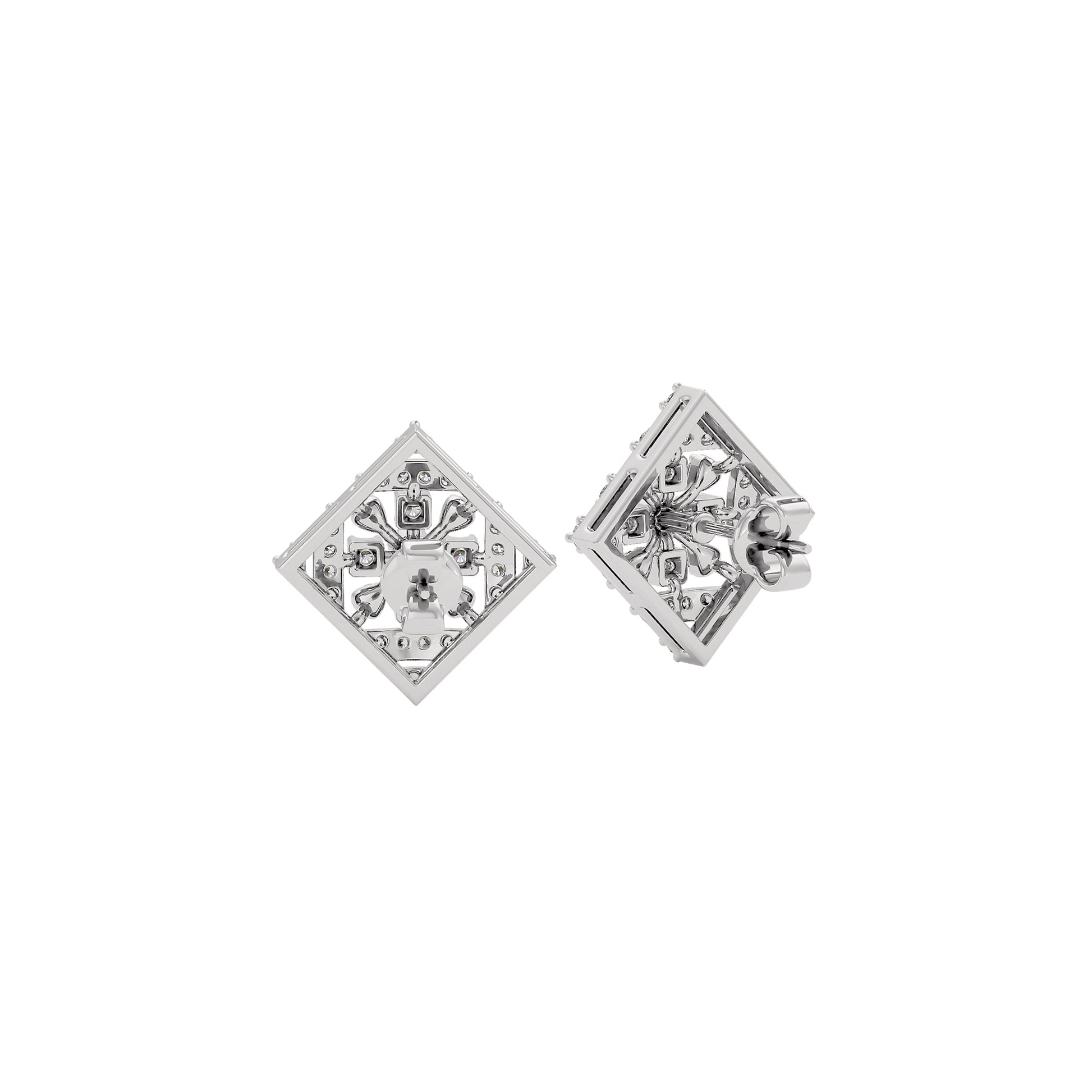 Zena Diamond Earrings 18 KT / White Gold