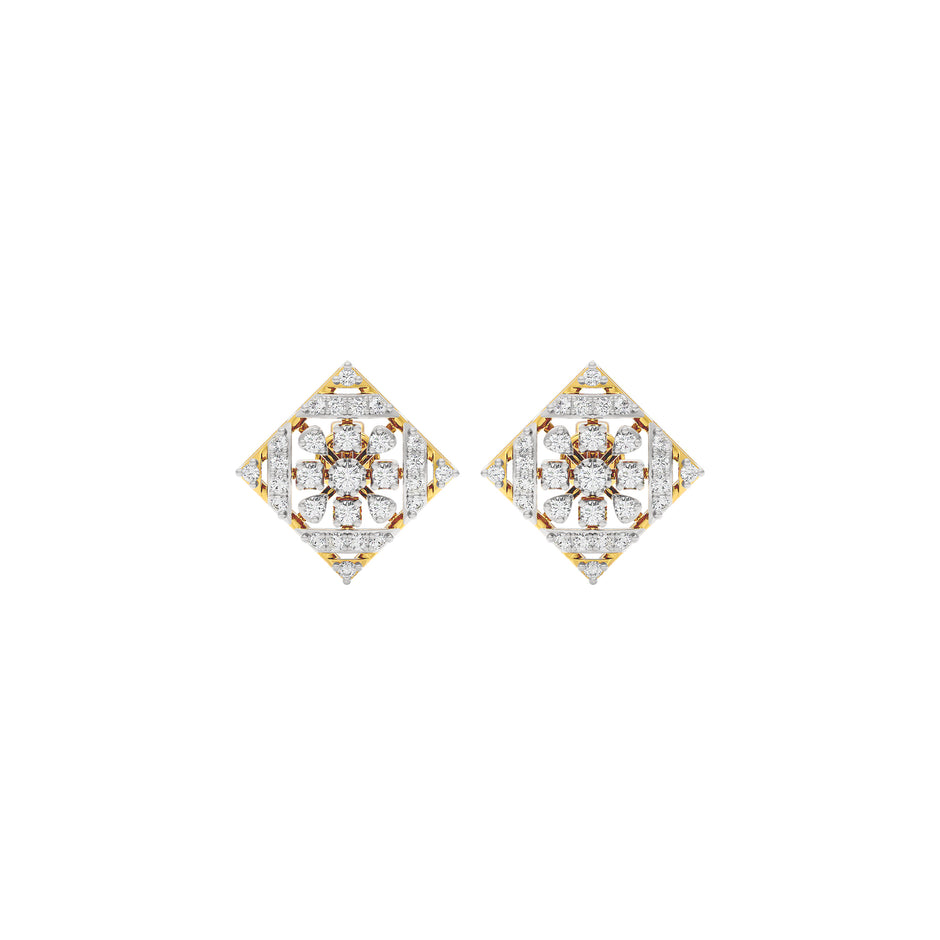 Zena Diamond Earrings 18 KT / Yellow Gold