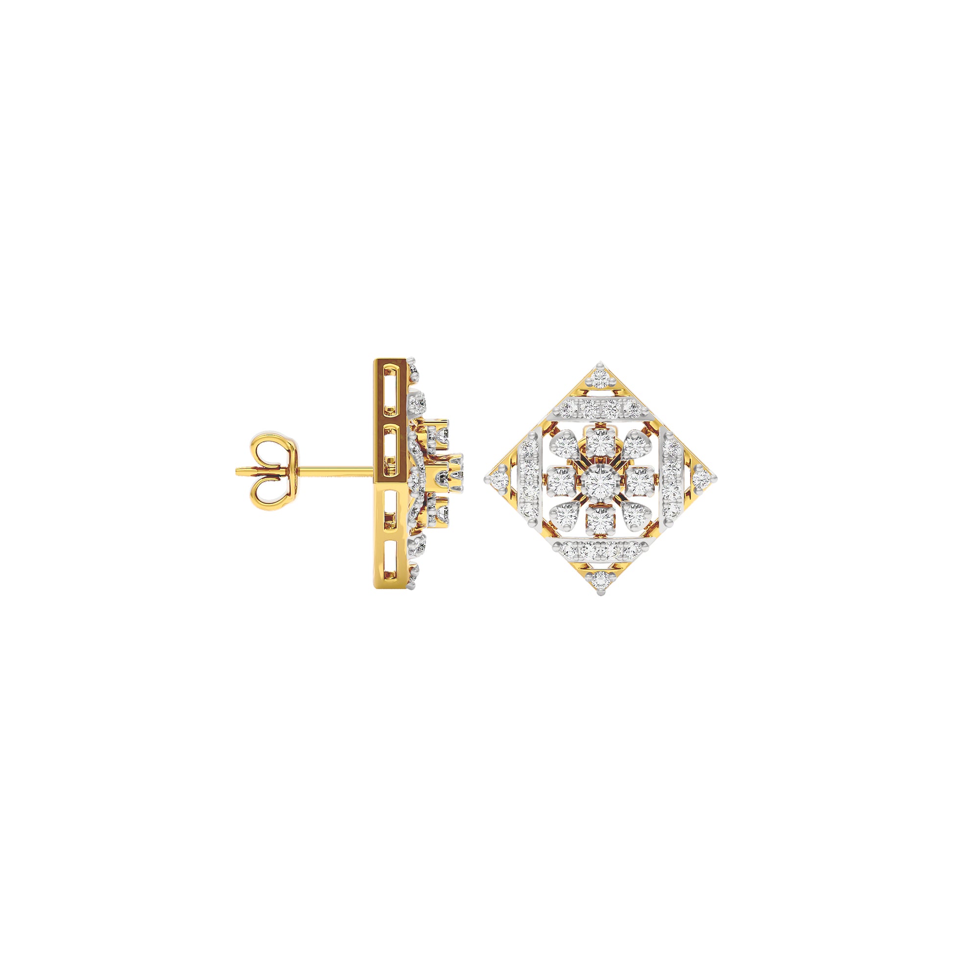 Zena Diamond Earrings 18 KT / Yellow Gold
