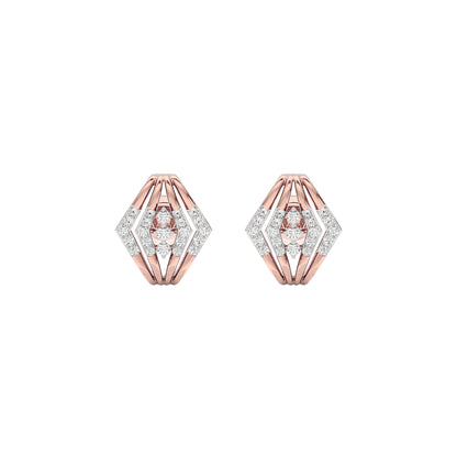 Glow in Wheels Diamond Earrings 18 KT / Rose Gold