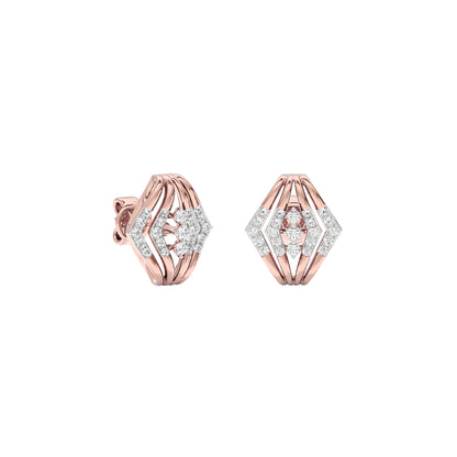 Glow in Wheels Diamond Earrings 18 KT / Rose Gold