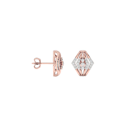 Glow in Wheels Diamond Earrings 18 KT / Rose Gold