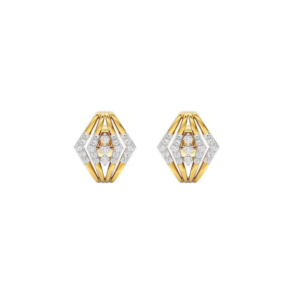Glow in Wheels Diamond Earrings 18 KT / Yellow Gold