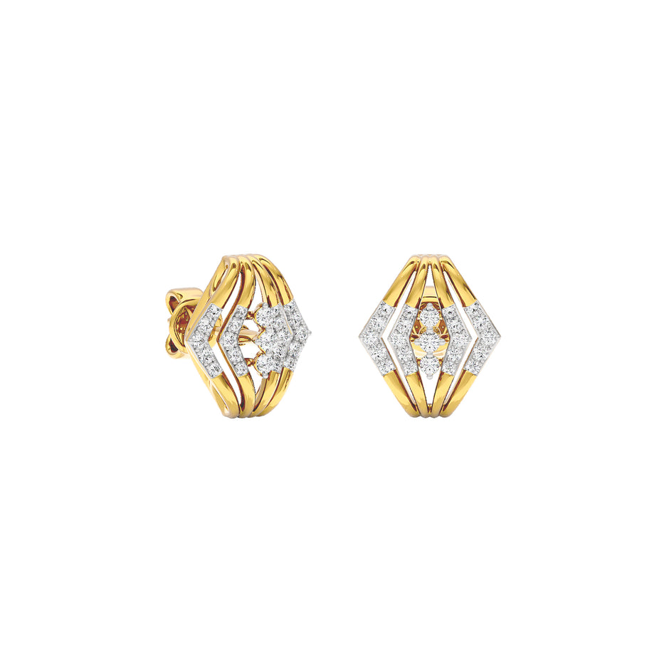 Glow in Wheels Diamond Earrings 18 KT / Yellow Gold