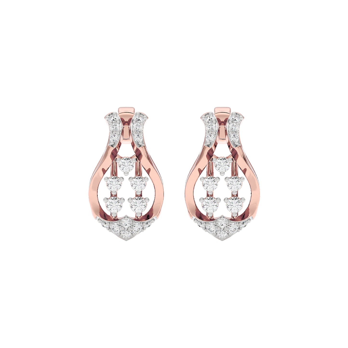 Gabrielle Diamond Earrings 18 KT / Rose Gold