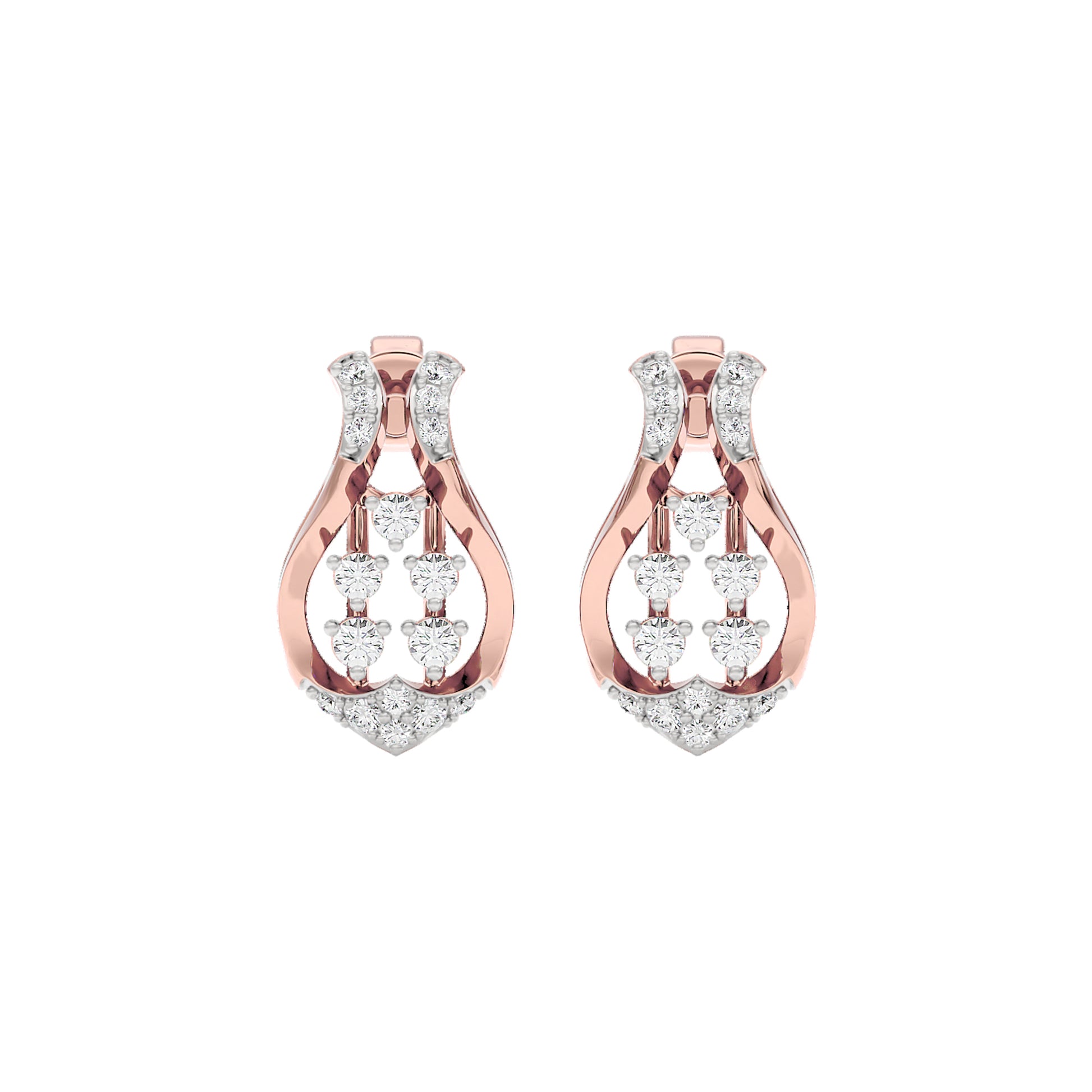 Gabrielle Diamond Earrings 18 KT / Rose Gold