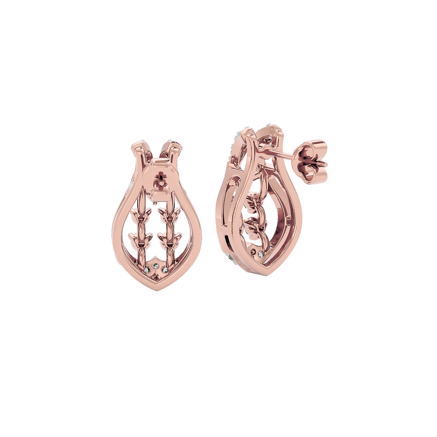 Gabrielle Diamond Earrings 18 KT / Rose Gold