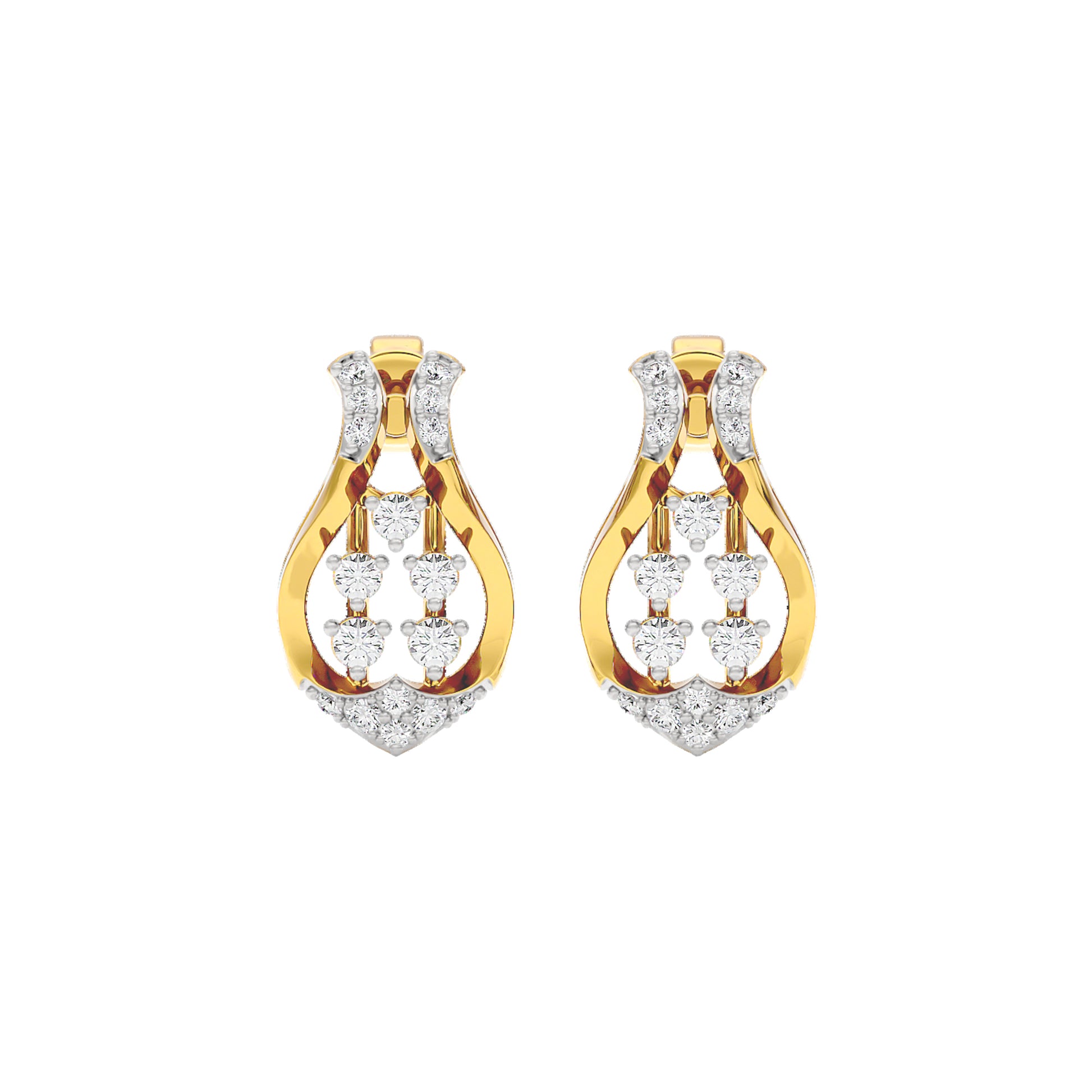 Gabrielle Diamond Earrings 18 KT / Yellow Gold