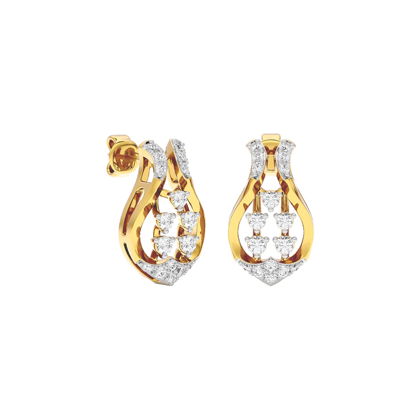 Gabrielle Diamond Earrings 18 KT / Yellow Gold